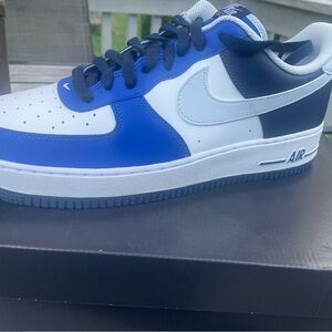 Men NEW size 12 Blue and White Air Force 1.